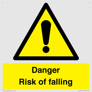 Danger Risk of falling